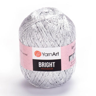 Bright YarnArt - белый/серебро 128