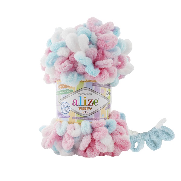 Puffy Color Alize - роз/голубой/белый 6377